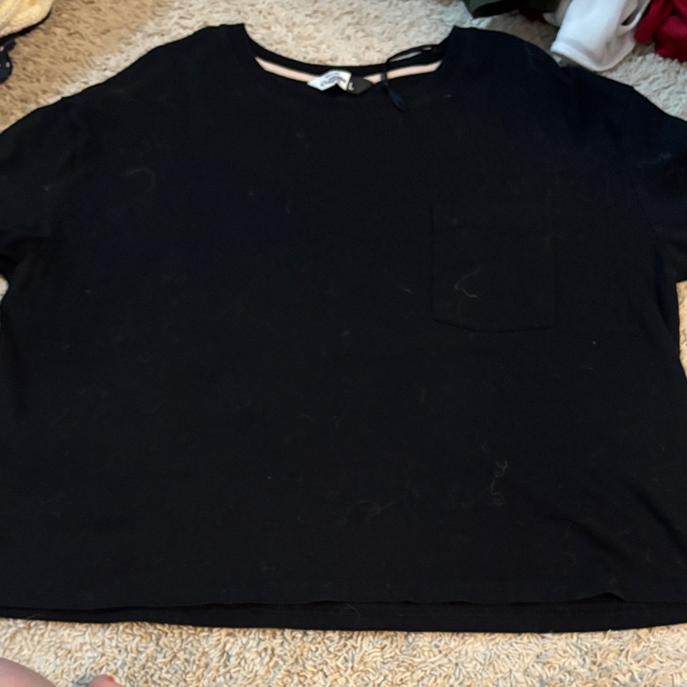 Black Short Sleeve Top